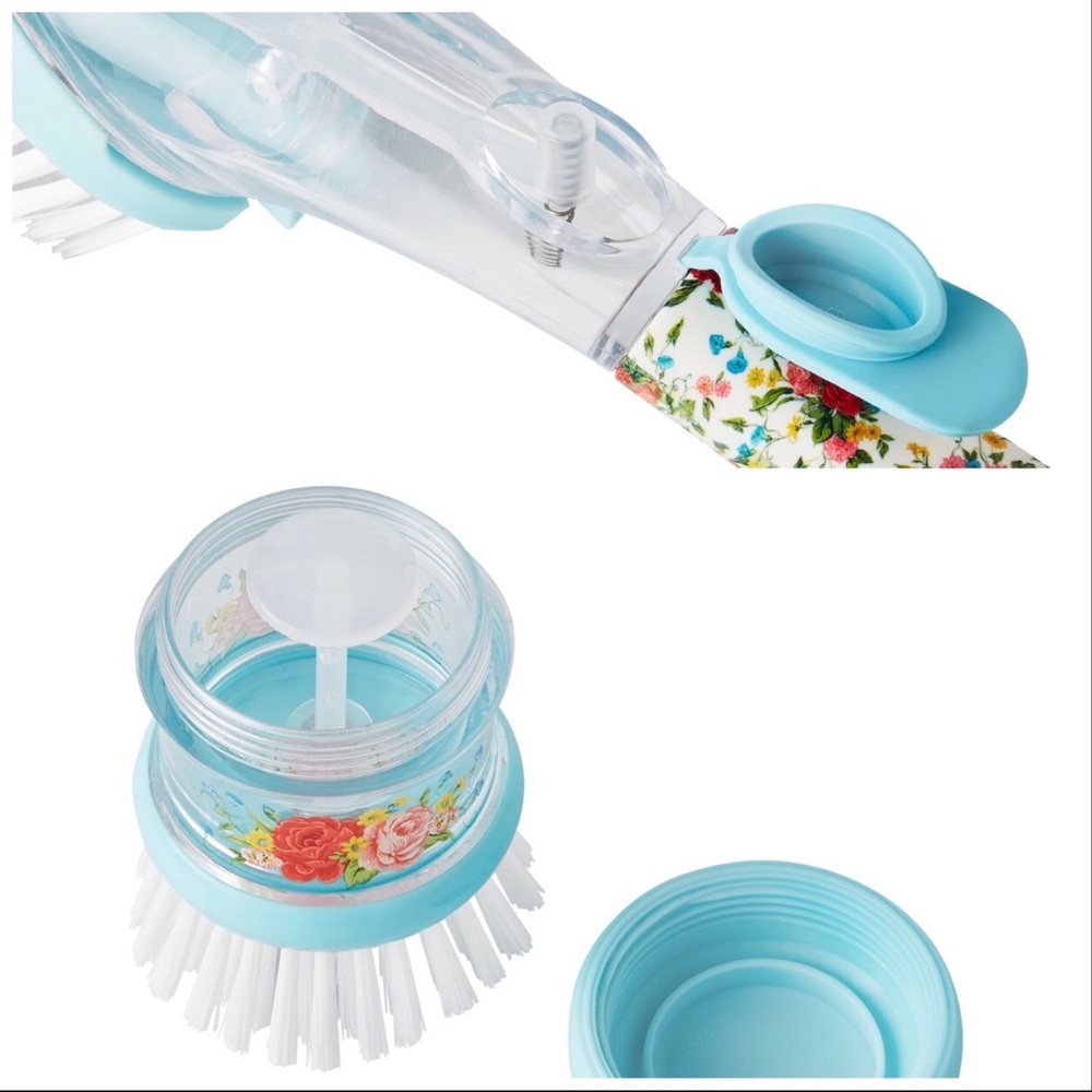 Pioneer Woman Palm & Hand Held Dish Dispense Brush